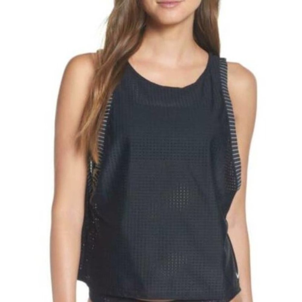 Sport Mesh Convertible Layered Tankini Swim Top